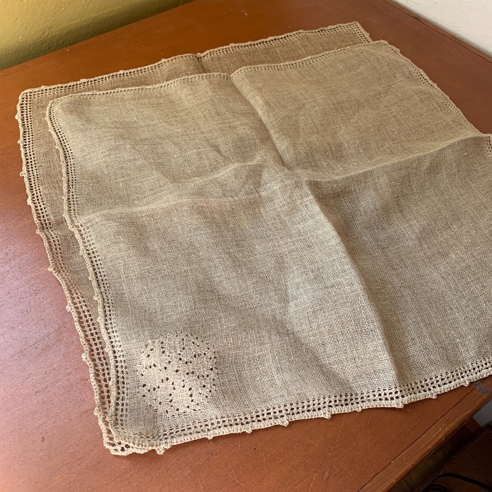 Pair of Vintage Woven Napkins
